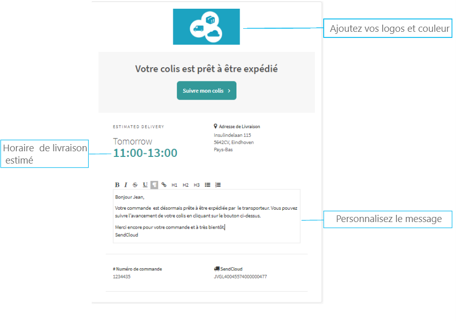 Emails et page de suivi 📧 Sendcloud Helpcenter