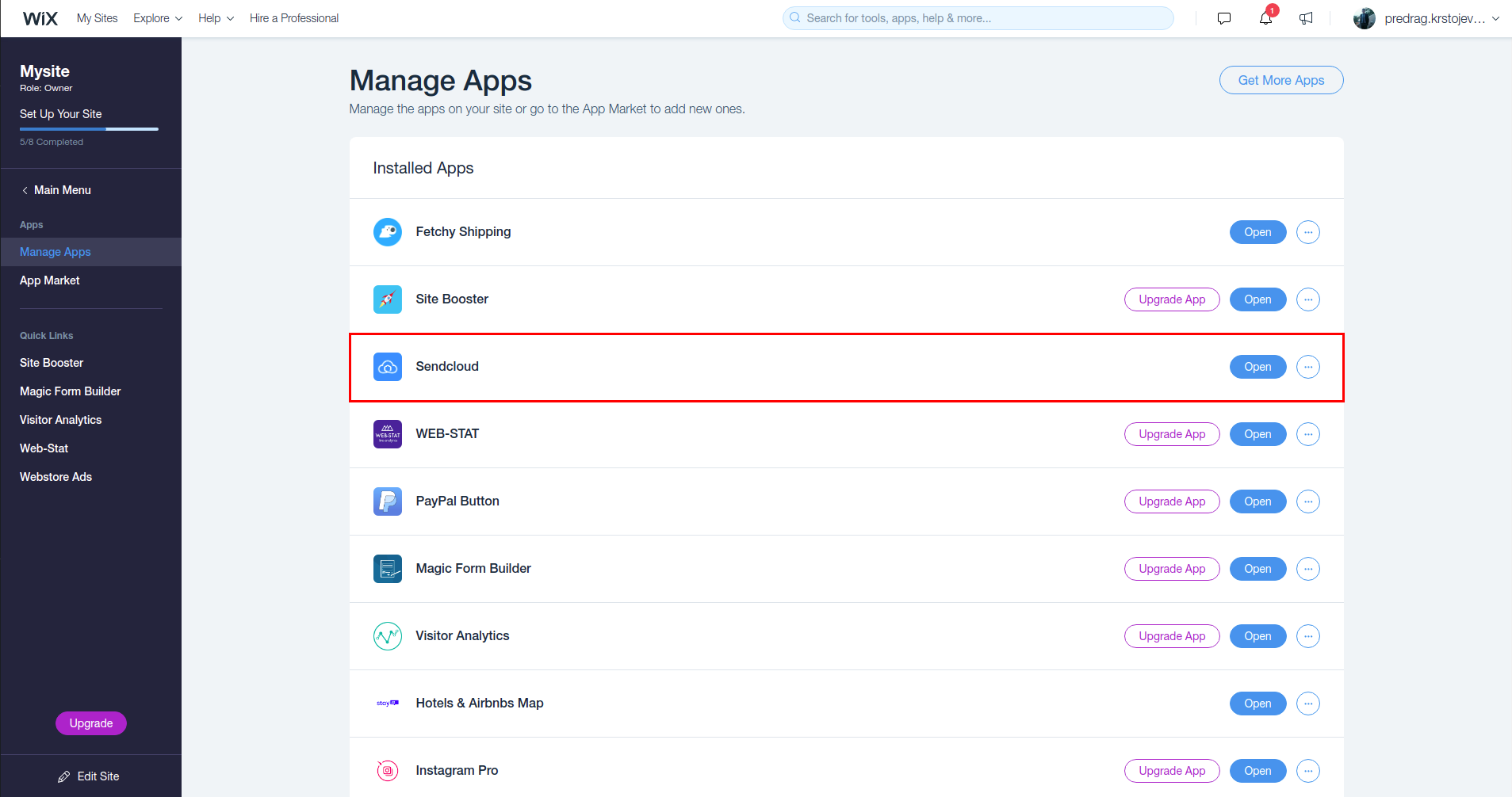manage apps and website connections